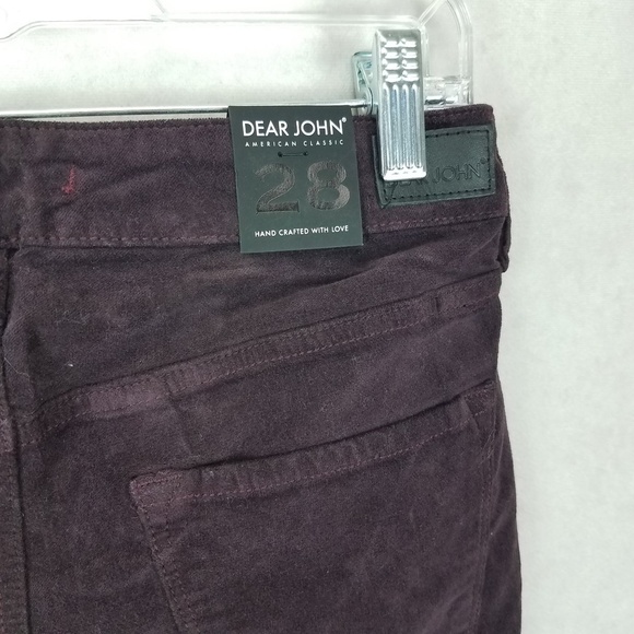 NEW Dear John Size 28 Gisele High Waisted Skinny Jeans Pants in Burgundy NWT $74 - Picture 9 of 13